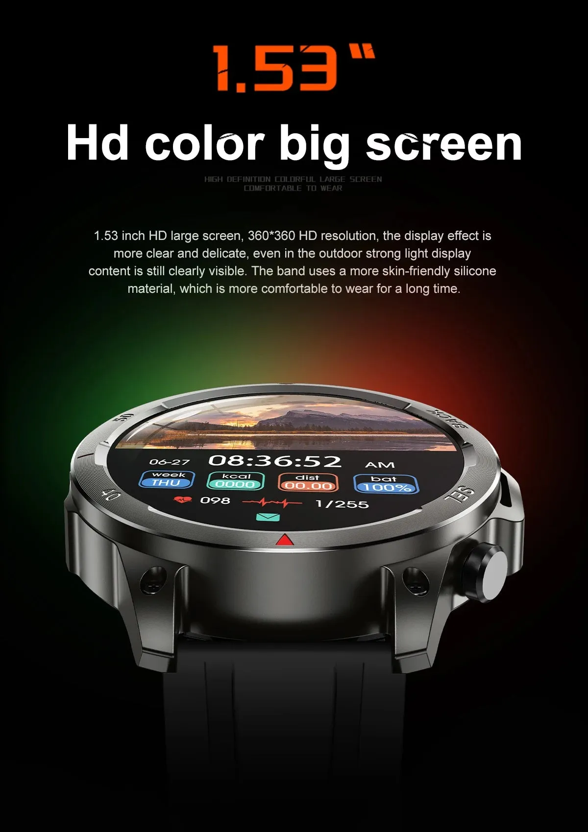 For Huawei Xiaomi LED HD Screen Smart Watch Men NFC Bluetooth Call 410 MAh Sport Waterproof Heartrate Blood Oxygen SmartWatches