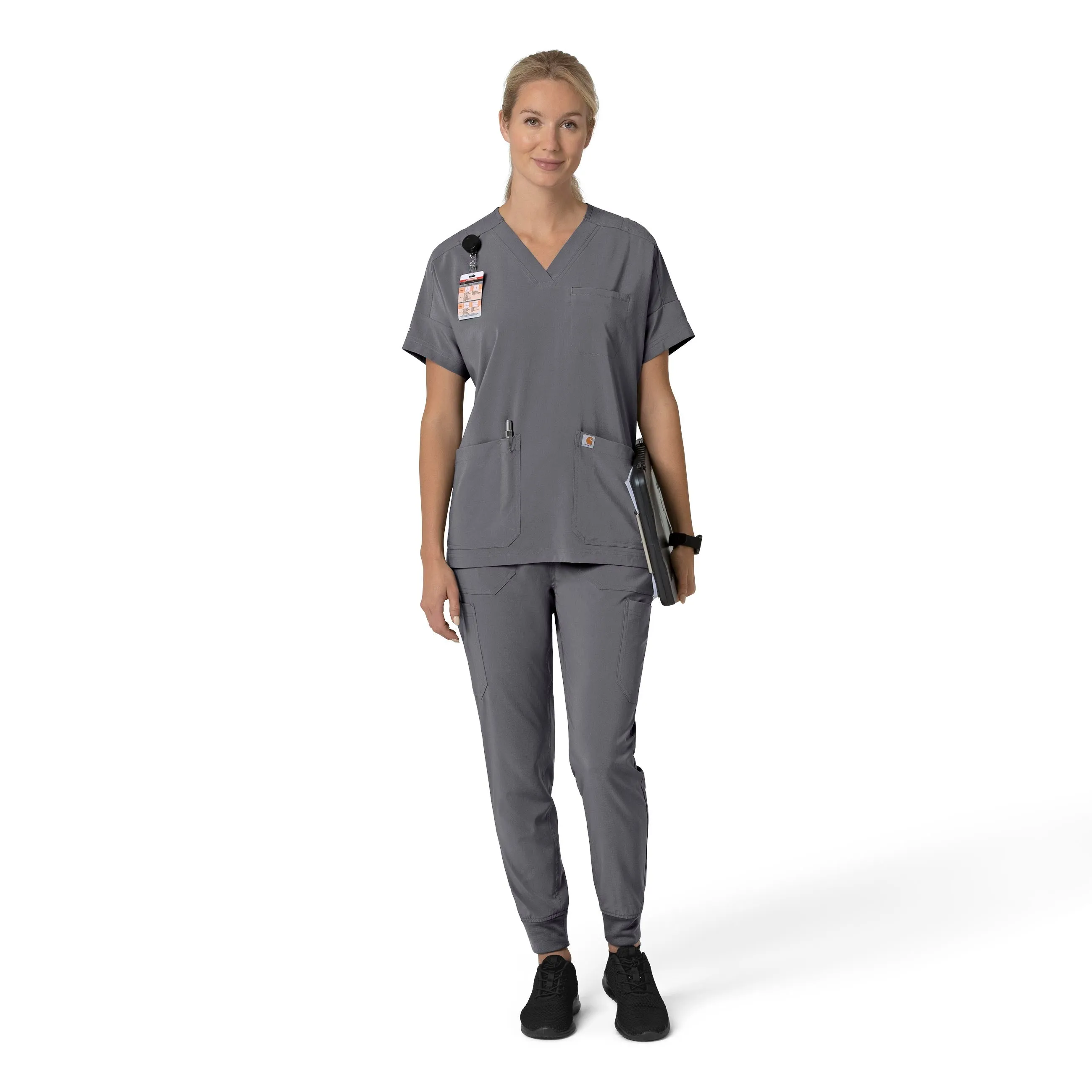 Force Cross-Flex C53110 Cargo Jogger Scrub Pants Pewter