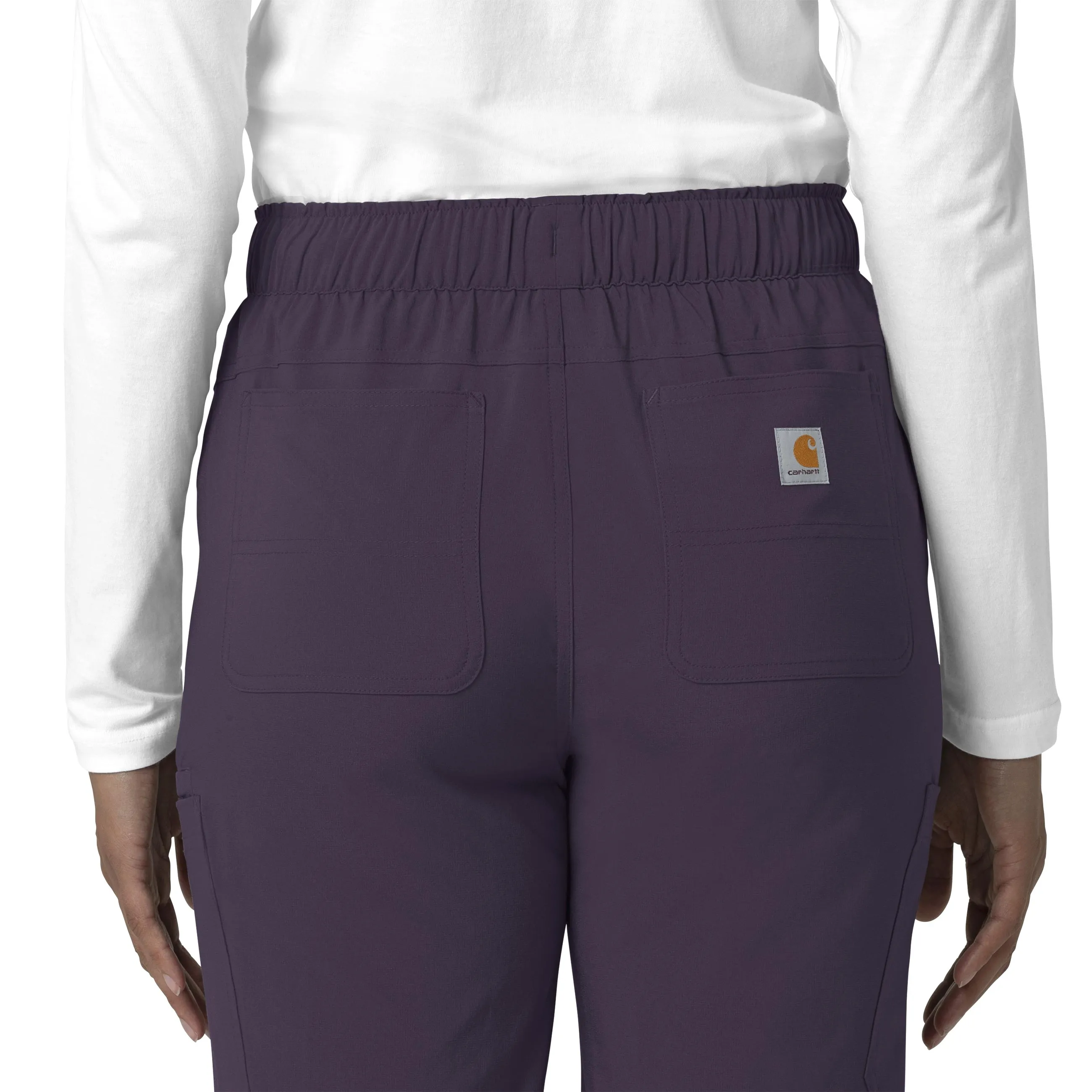 Force Cross-Flex C53210 Straight Leg Cargo Scrub Pants Black Plum