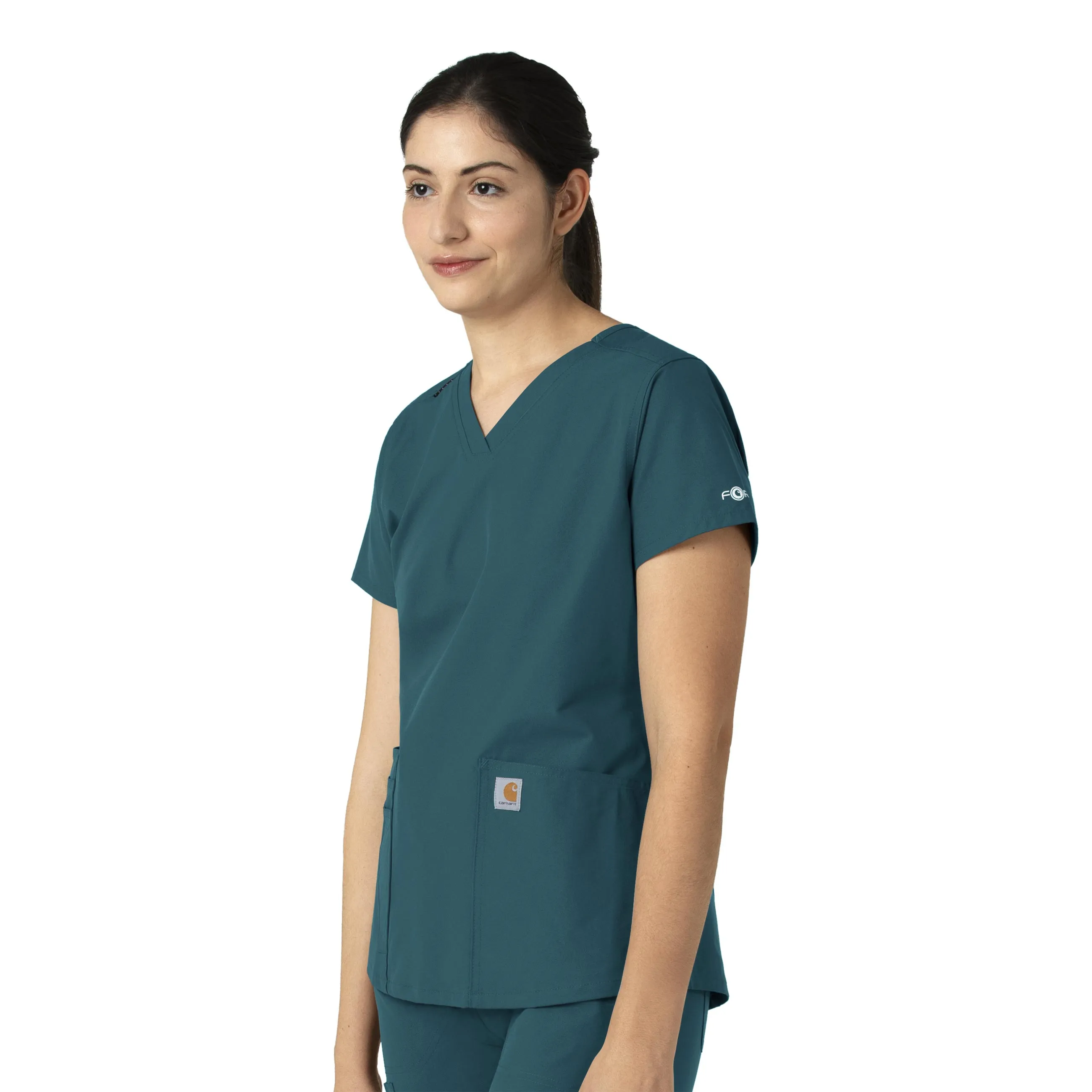 Force Essentials C12113 V-Neck Scrub Top Caribbean Blue