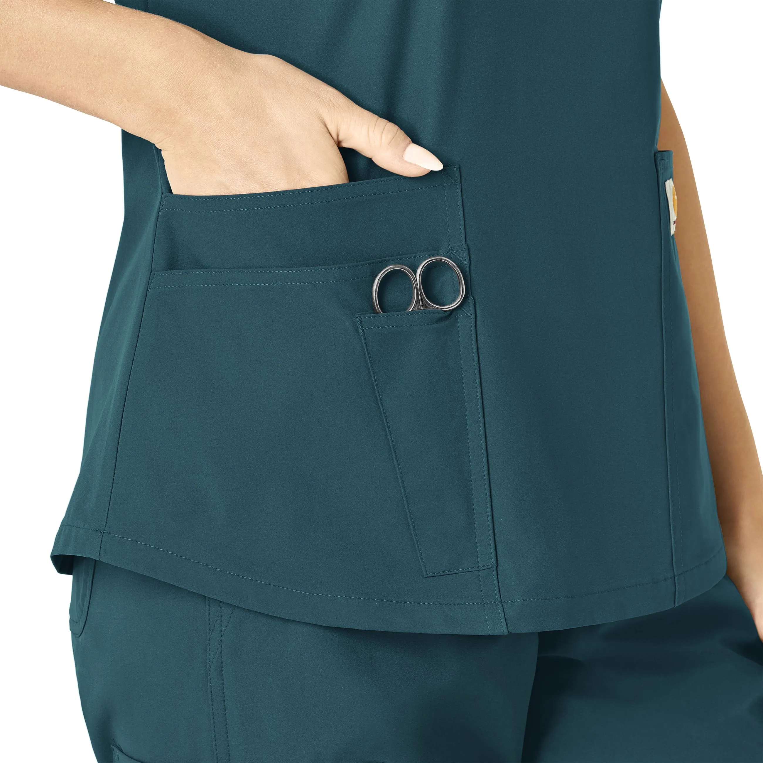 Force Essentials C12113 V-Neck Scrub Top Caribbean Blue