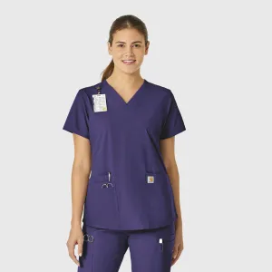 Force Essentials C12113 V-Neck Scrub Top Grape
