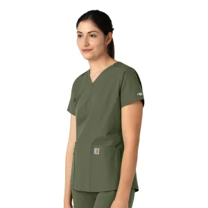 Force Essentials C12113 V-Neck Scrub Top Olive