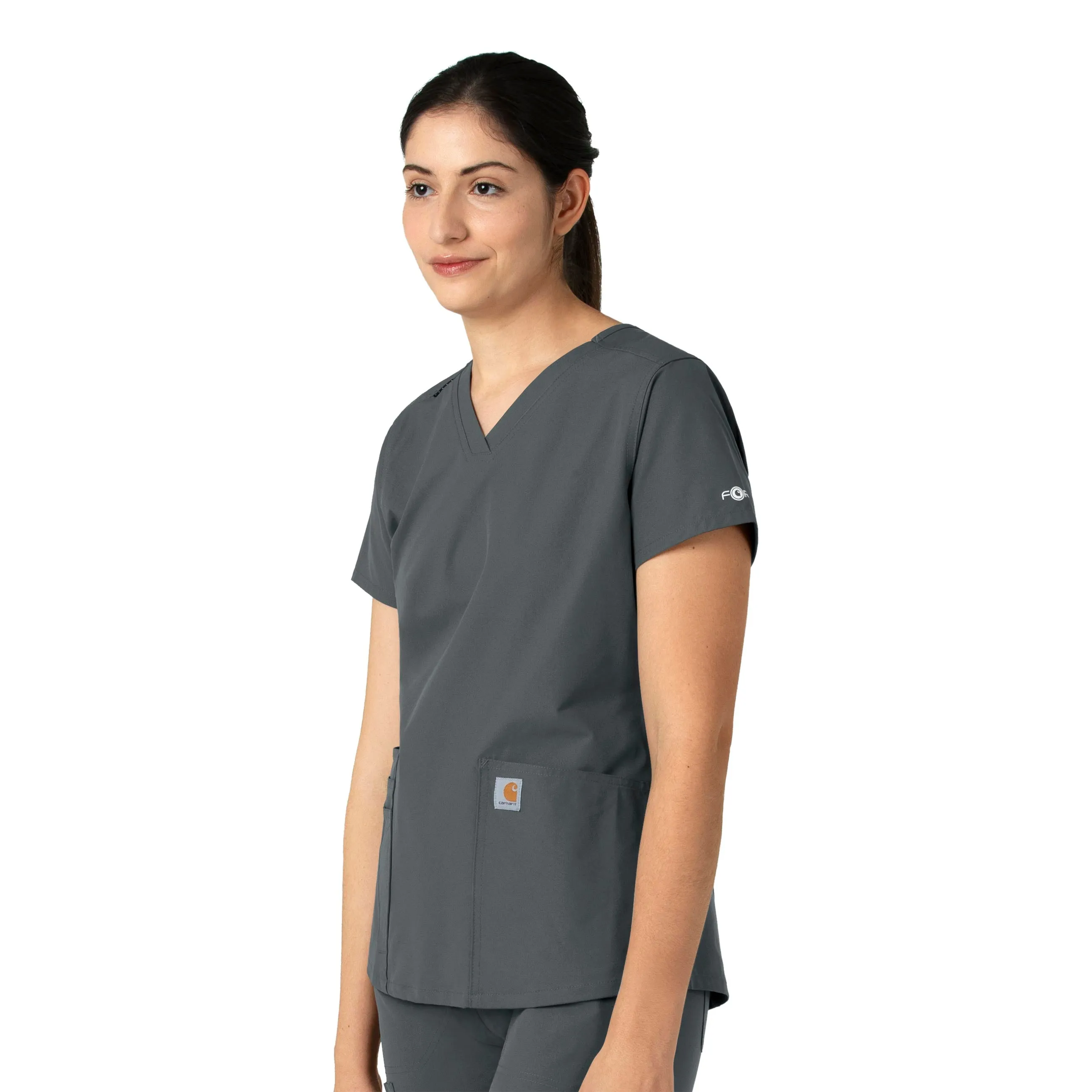 Force Essentials C12113 V-Neck Scrub Top Pewter