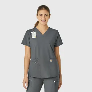 Force Essentials C12113 V-Neck Scrub Top Pewter