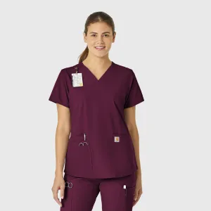 Force Essentials C12113 V-Neck Scrub Top Wine