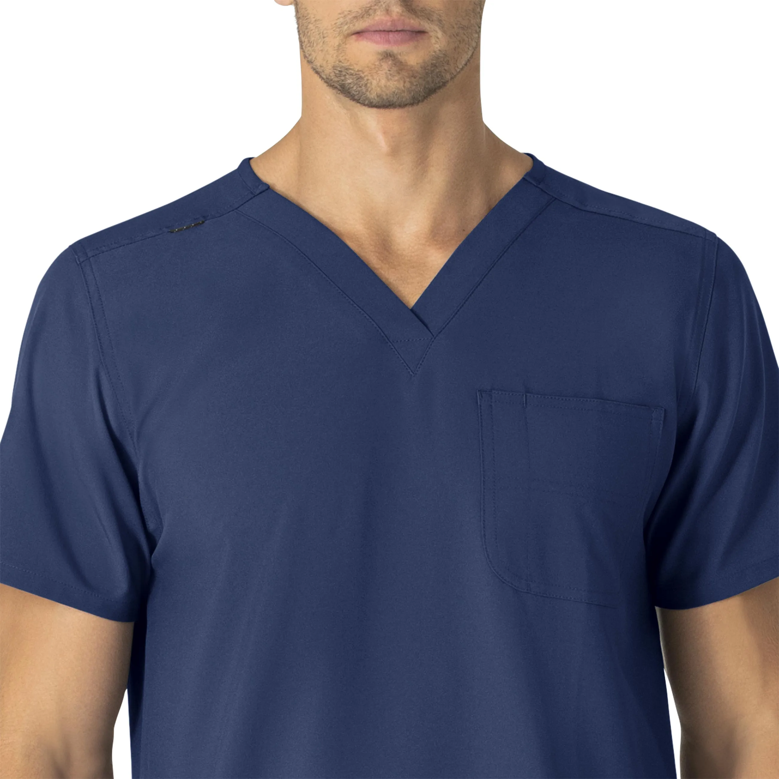 Force Essentials C15013 Unisex V-Neck 6-Pocket Scrub Top Navy