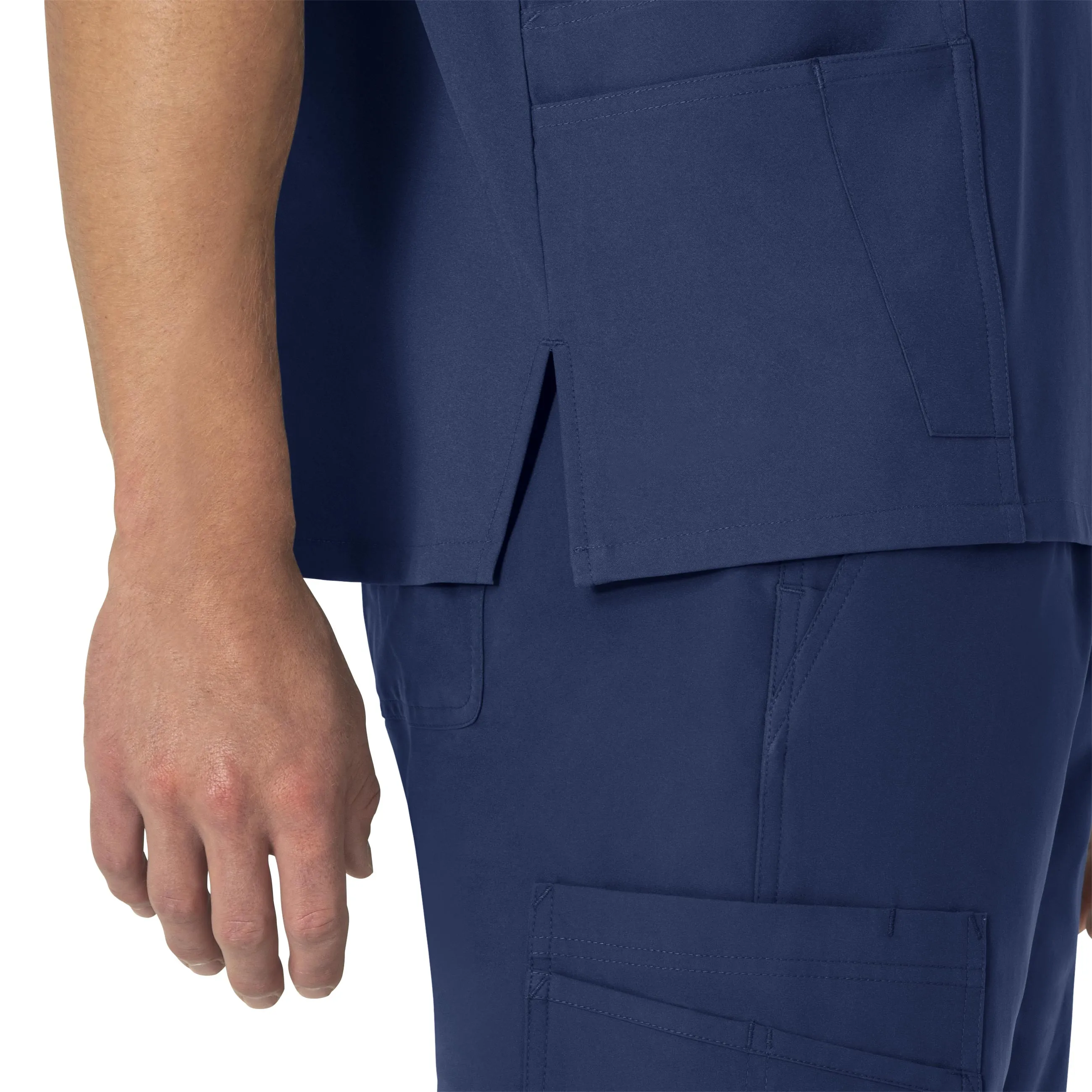 Force Essentials C15013 Unisex V-Neck 6-Pocket Scrub Top Navy