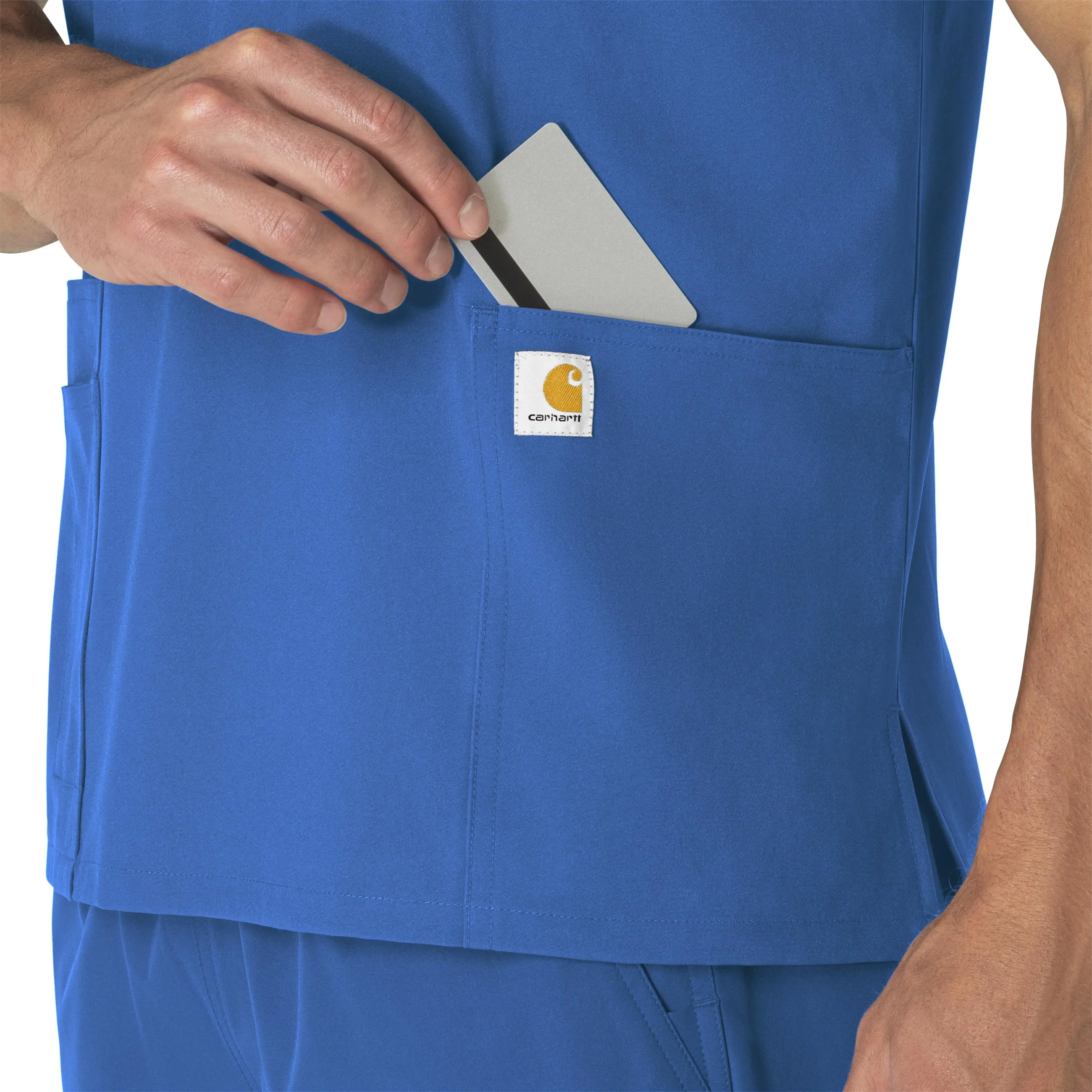 Force Essentials C15013 Unisex V-Neck 6-Pocket Scrub Top Royal