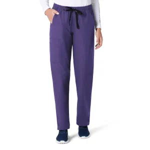 Force Essentials C55013 Unisex Elastic Waist Cargo Scrub Pants Grape