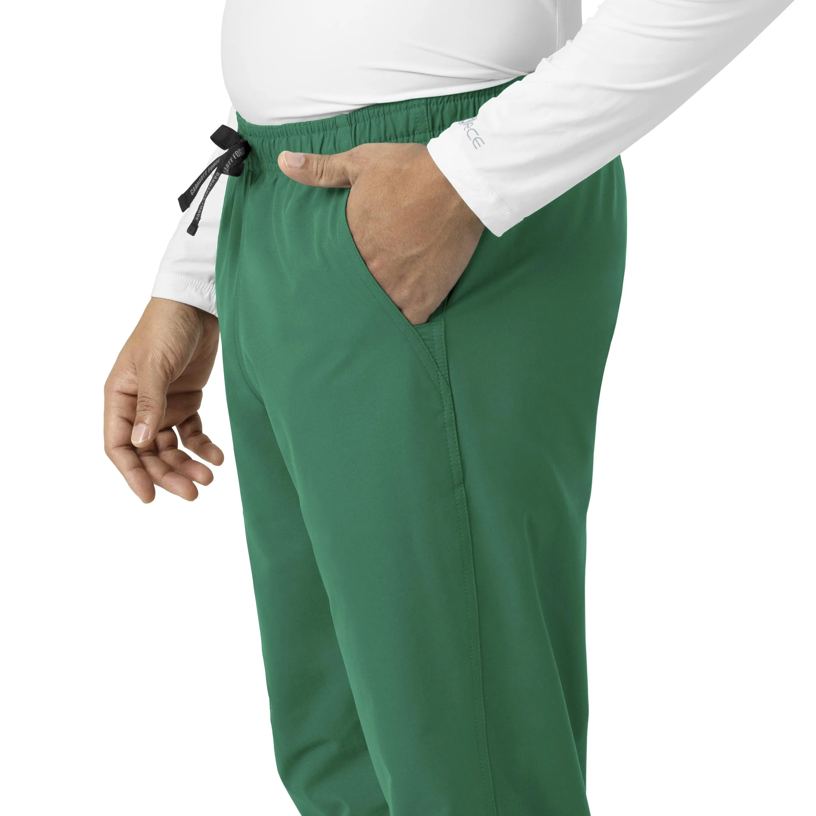 Force Essentials C55013 Unisex Elastic Waist Cargo Scrub Pants Hunter