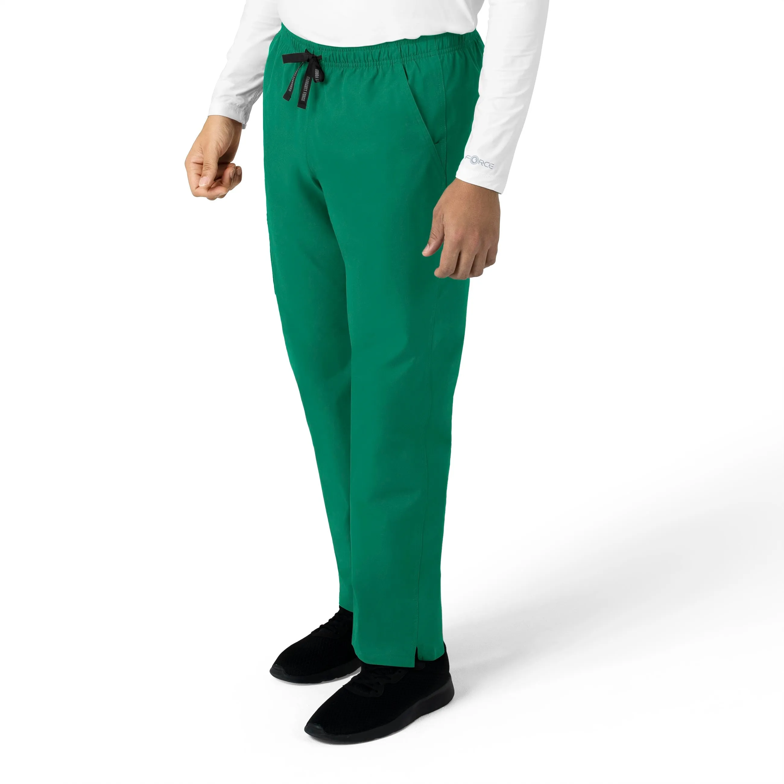 Force Essentials C55013 Unisex Elastic Waist Cargo Scrub Pants Hunter