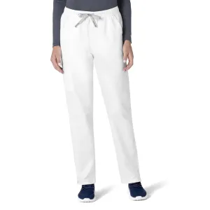 Force Essentials C55013 Unisex Elastic Waist Cargo Scrub Pants White