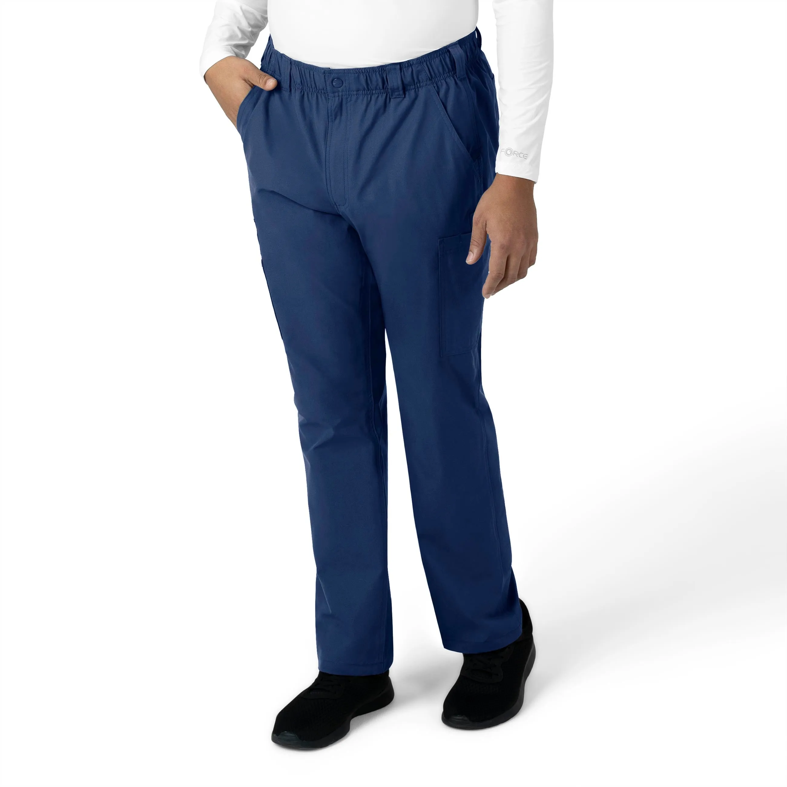 Force Essentials C56113 Men's Straight Leg Cargo Scrub Pants Navy
