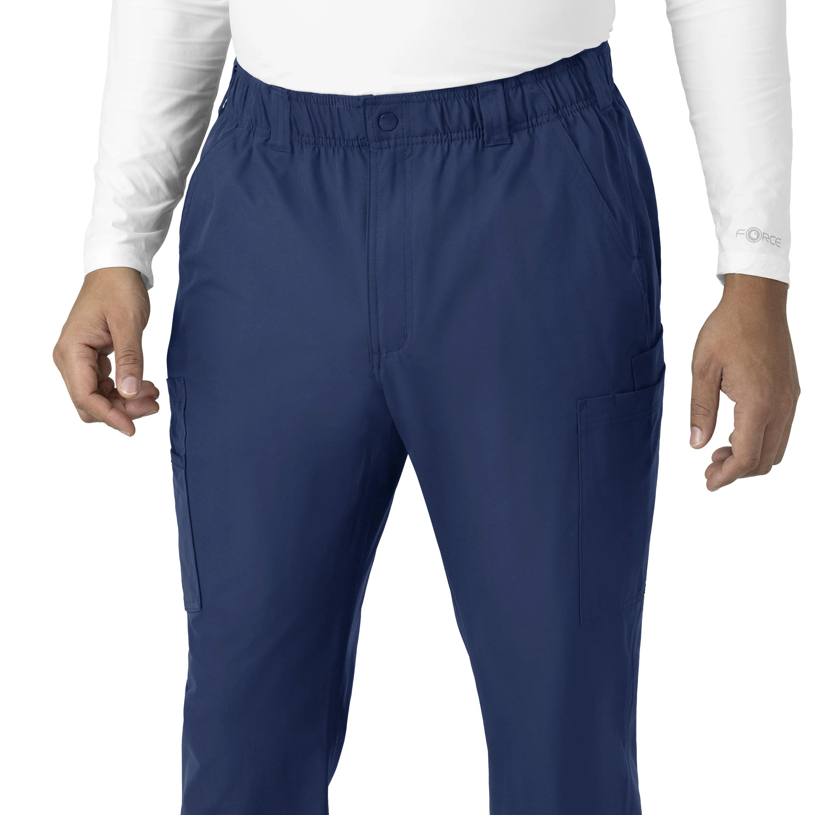 Force Essentials C56113 Men's Straight Leg Cargo Scrub Pants Navy