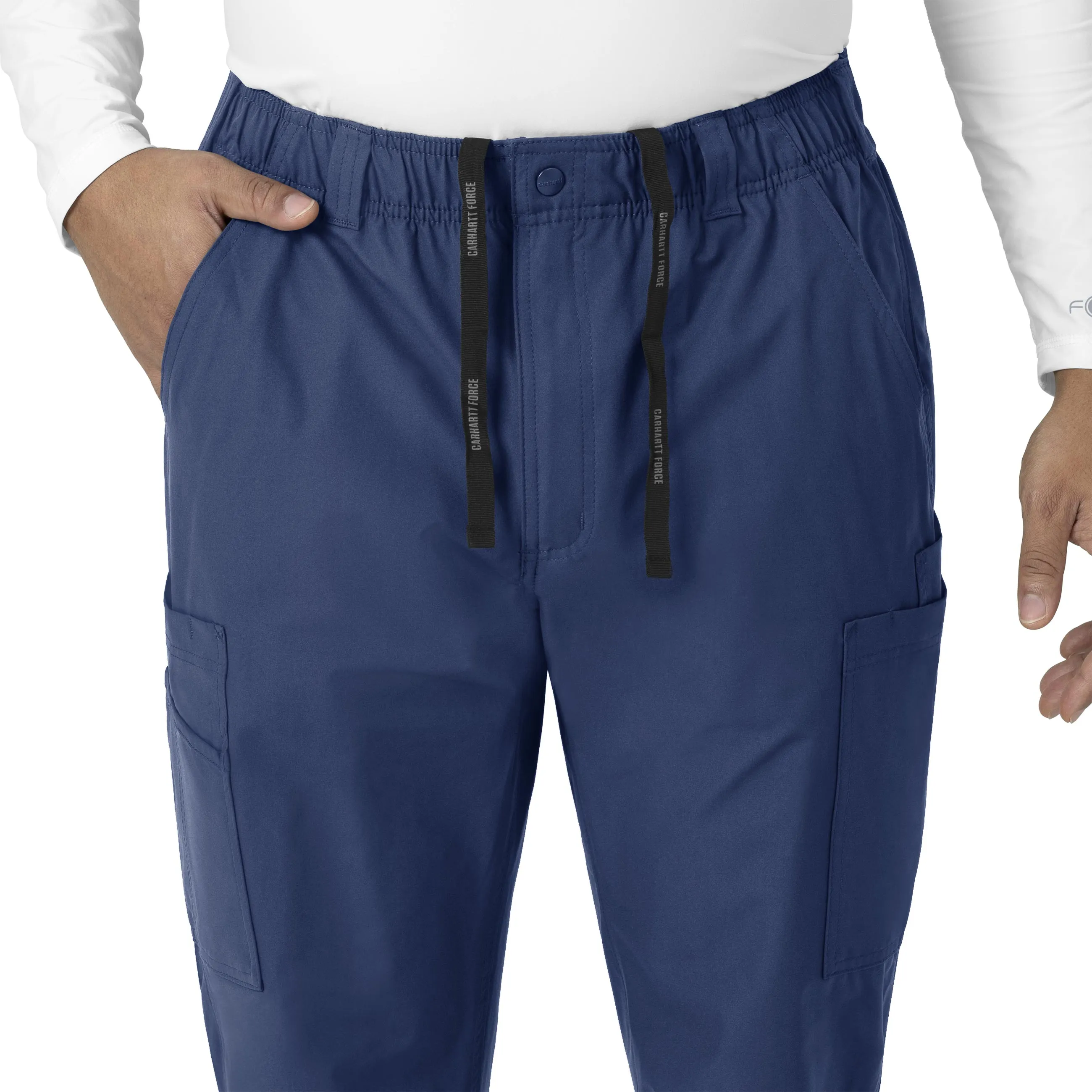 Force Essentials C56113 Men's Straight Leg Cargo Scrub Pants Navy