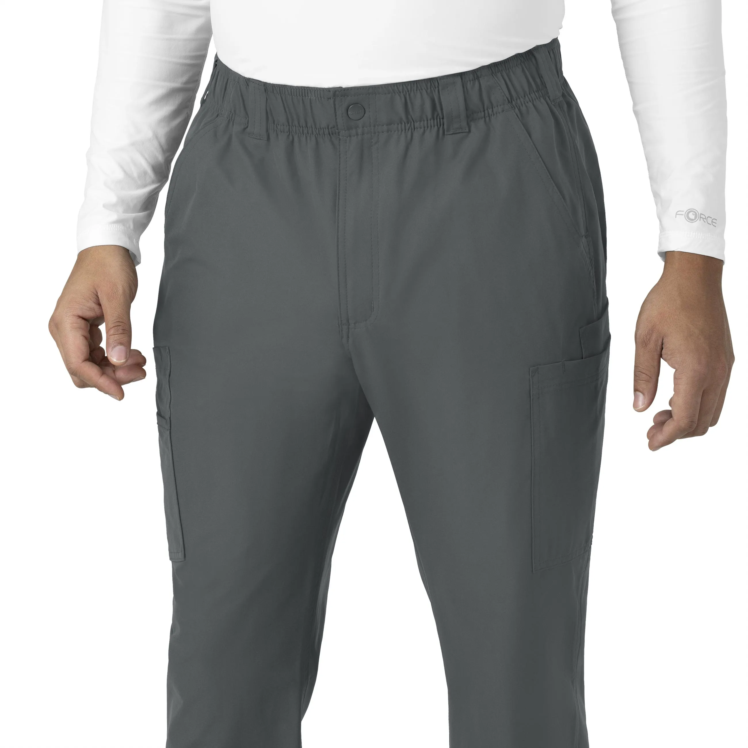 Force Essentials C56113 Men's Straight Leg Cargo Scrub Pants Pewter