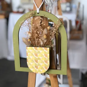 Framed Arch Pocket Geometric Wall Vase