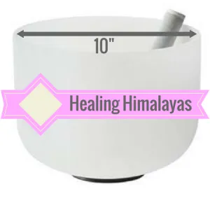 Frosted Crystal Singing Bowl - 10"