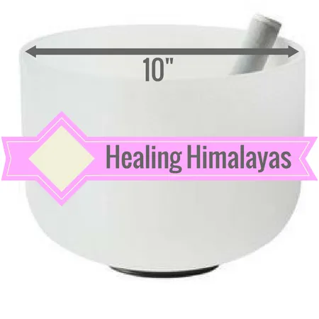 Frosted Crystal Singing Bowl - 10"