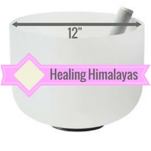 Frosted Crystal Singing Bowl - 12"