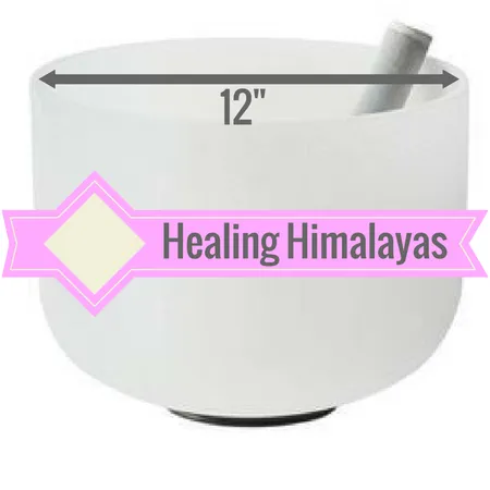 Frosted Crystal Singing Bowl - 12"