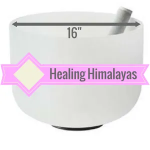 Frosted Crystal Singing Bowl - 16"