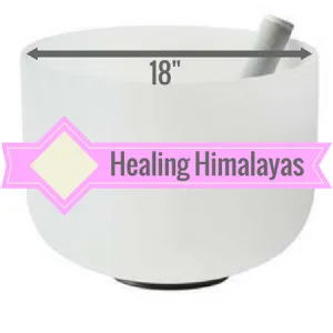 Frosted Crystal Singing Bowl - 18"
