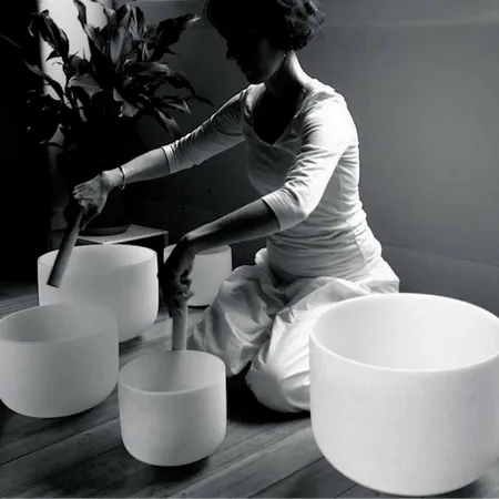 Frosted Crystal Singing Bowl - 20"