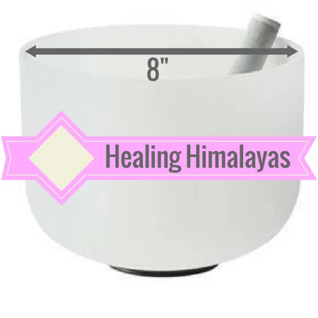 Frosted Crystal Singing Bowl - 8"