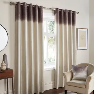Fusion Ombre Strata Eyelet Curtains  - Chocolate