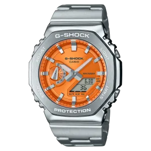G-Shock G-Steel Octagonal Orange Dial Watch GM-2110D-4A