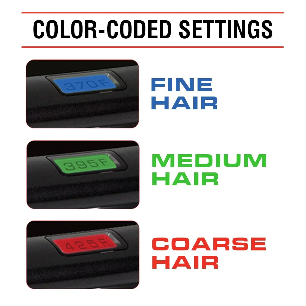 G2 Flat Iron, Hair Straightener for a Smooth Finish, Ceramic Heater for 40 Second Heat Up, Durable Design, 1.25" Iron