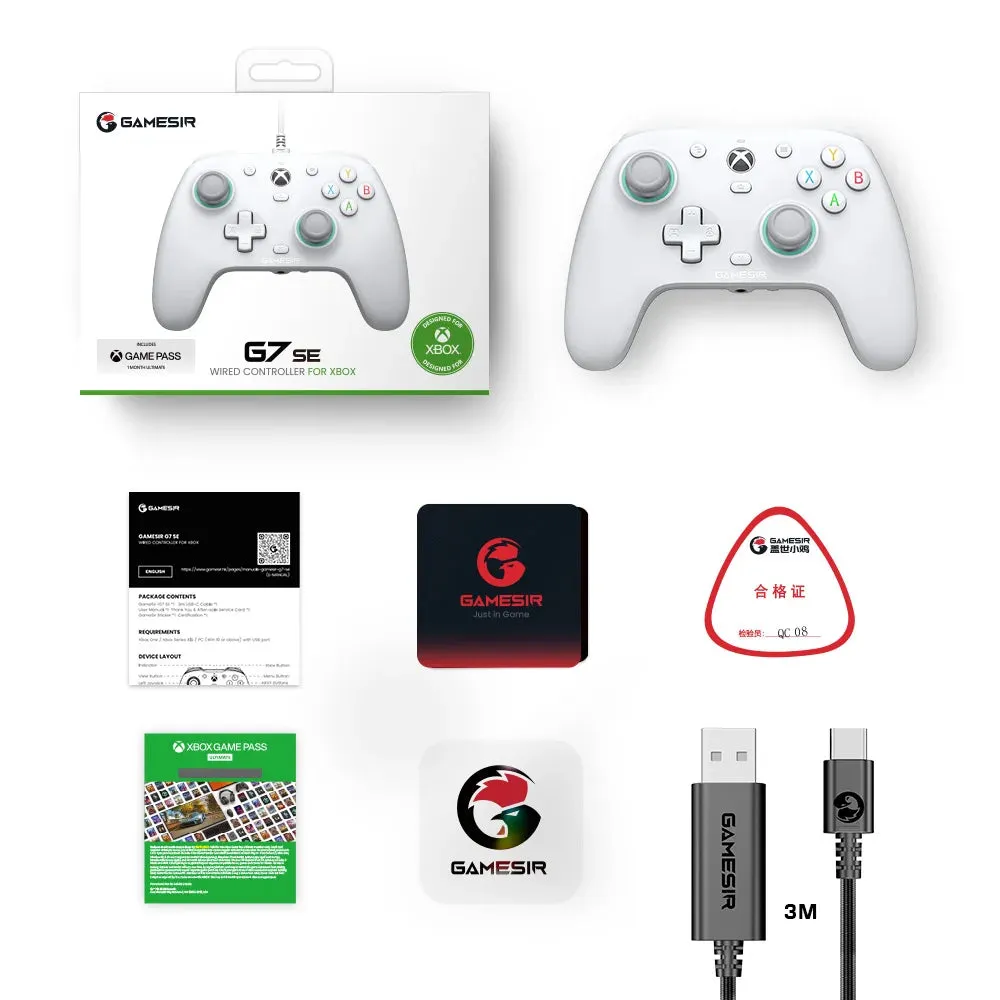 G7 SE Wired Xbox Controller with Hall Effect Joystick for Xbox Series X, Xbox Series S, Xbox One Console