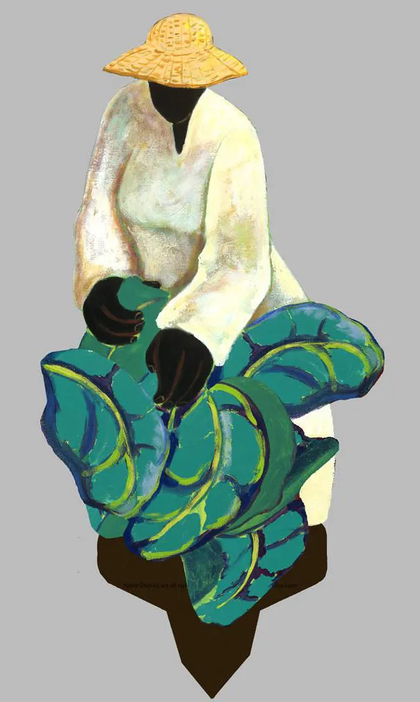 Garden Art - Big Mama Picking Greens