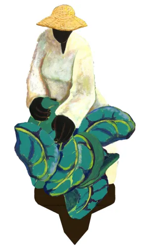 Garden Art - Big Mama Picking Greens