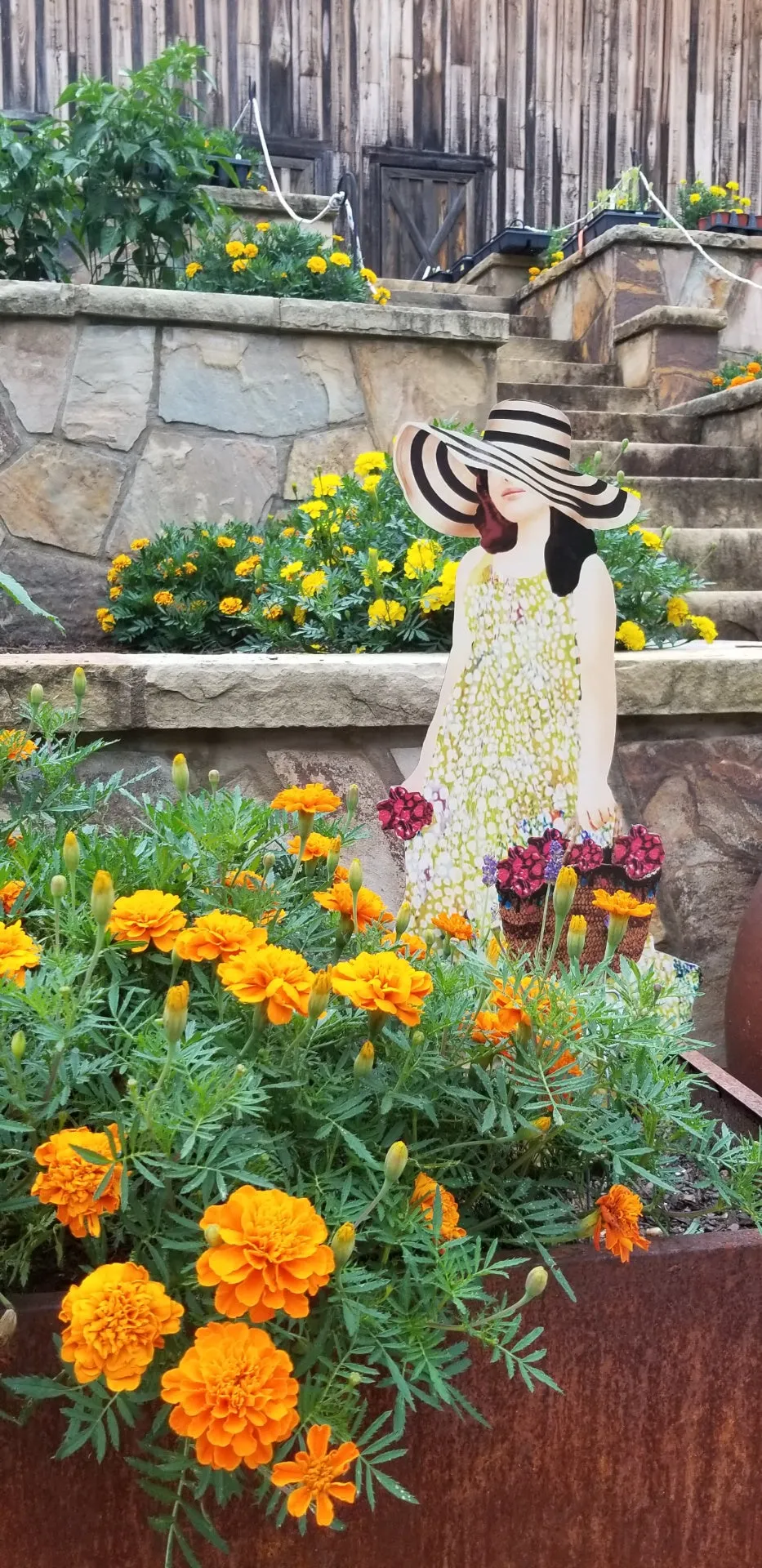Garden Art - Picking Flowers