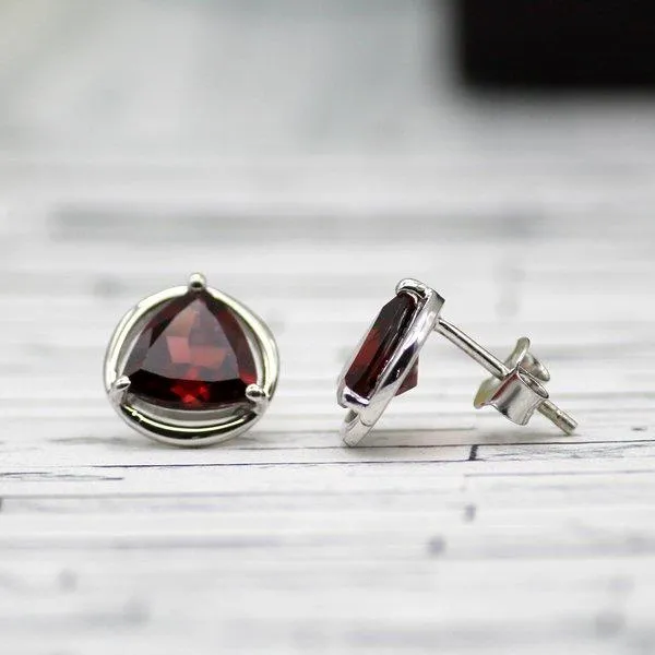 Garnet Stud Earrings