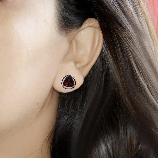 Garnet Stud Earrings
