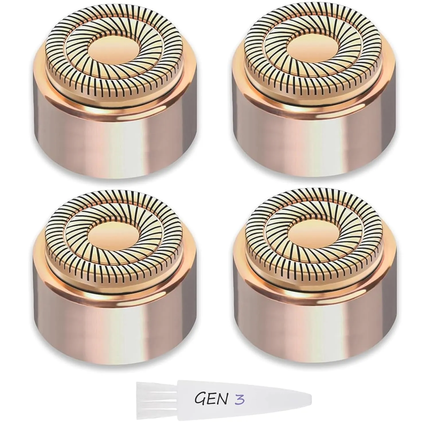 Generation 2 Replacement Heads for Flawless Facial Hair Remover Replacement Heads,Suitable for Flawless Replacement Heads Gen 2 for Flawless Facial Hair Remover for Women,As Seen on TV.(4 Pack)