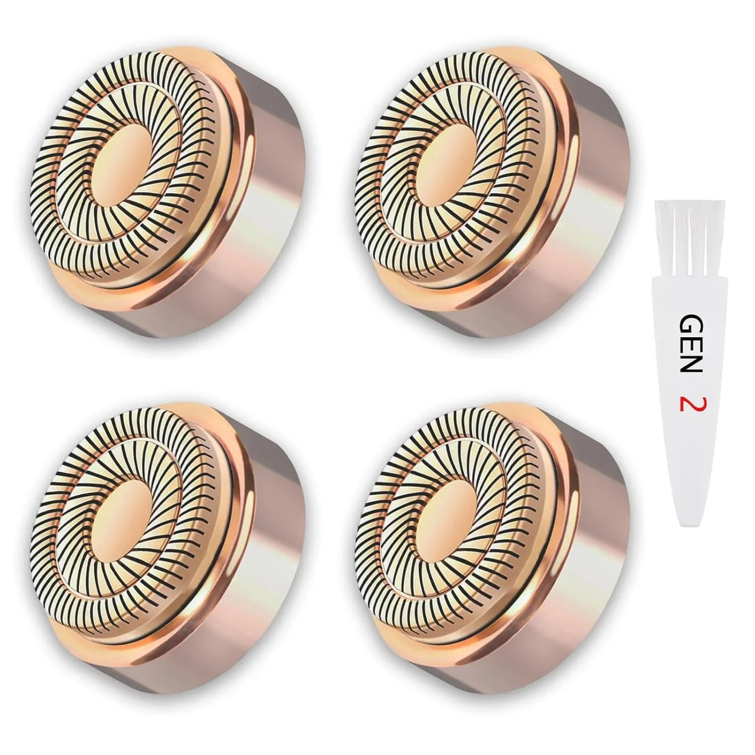 Generation 2 Replacement Heads for Flawless Facial Hair Remover Replacement Heads,Suitable for Flawless Replacement Heads Gen 2 for Flawless Facial Hair Remover for Women,As Seen on TV.(4 Pack)