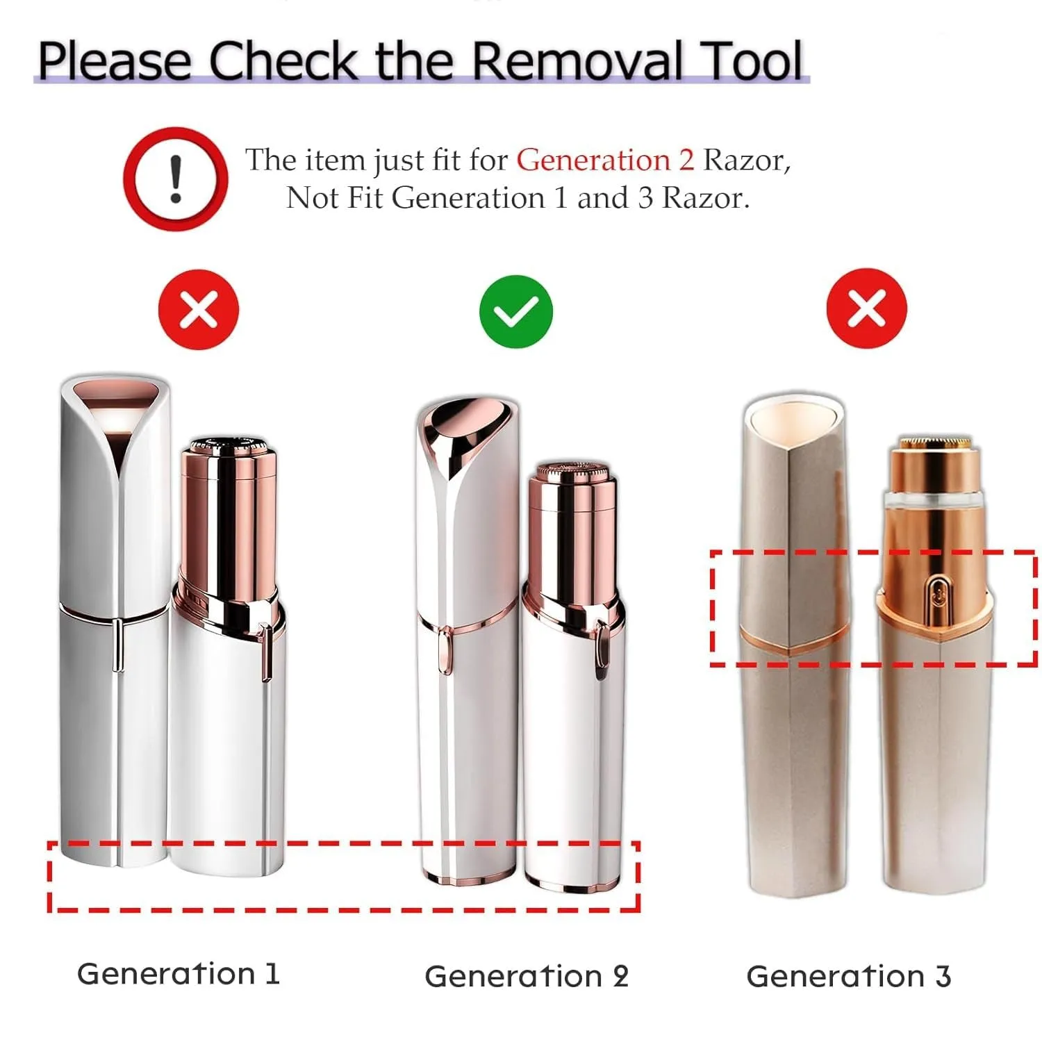 Generation 2 Replacement Heads for Flawless Facial Hair Remover Replacement Heads,Suitable for Flawless Replacement Heads Gen 2 for Flawless Facial Hair Remover for Women,As Seen on TV.(4 Pack)