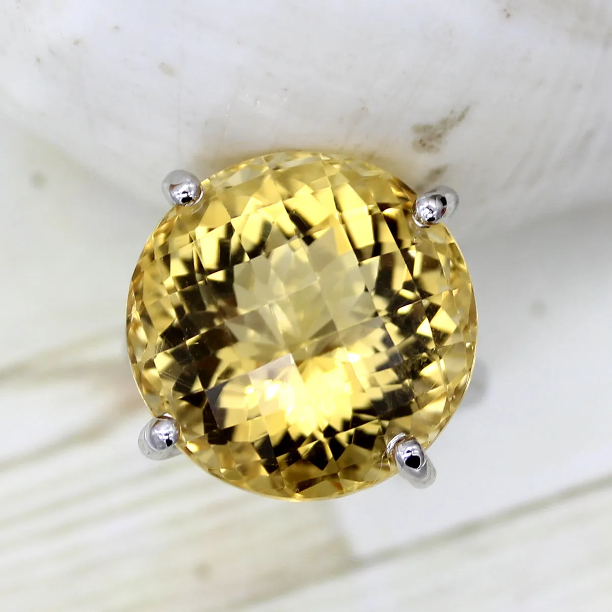 Genuine Citrine Fine Statement Ring