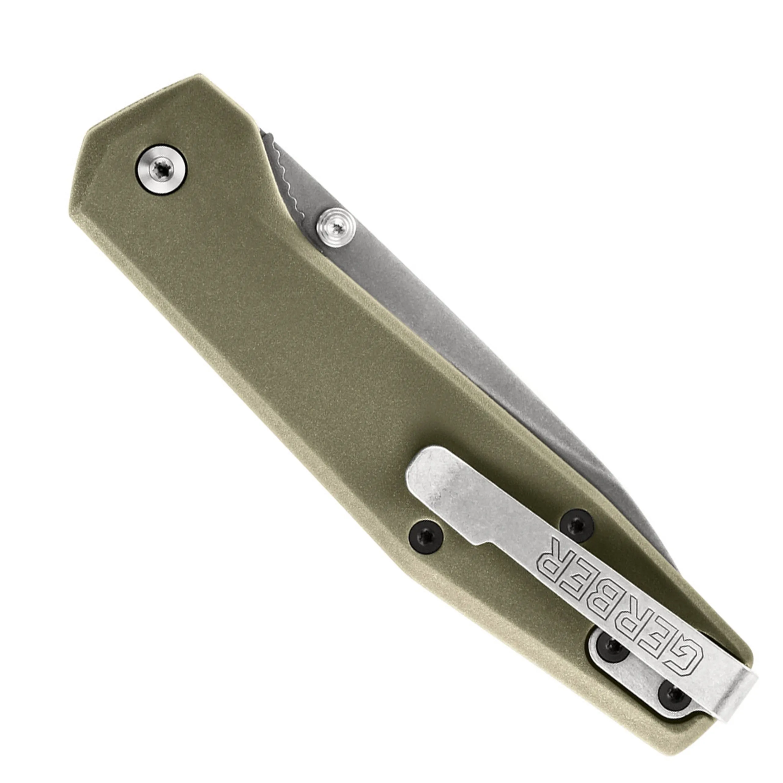 Gerber Gear Fuse Pocket Knife, 3.3 Inch Plane Edge Blade, Sage