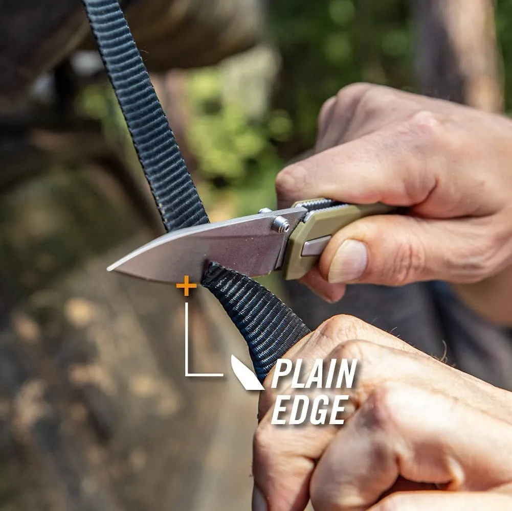 Gerber Gear Fuse Pocket Knife, 3.3 Inch Plane Edge Blade, Sage