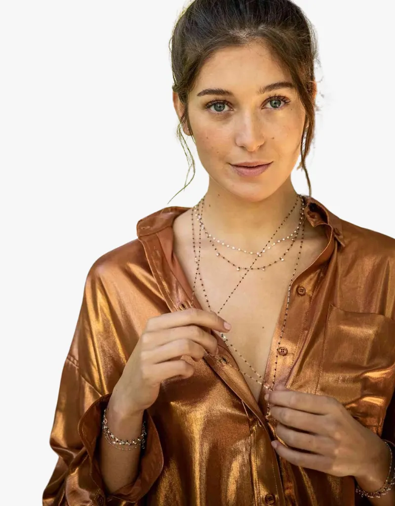 Gigi Clozeau Classic Sautoir Gigi Necklace 34" in Quartz