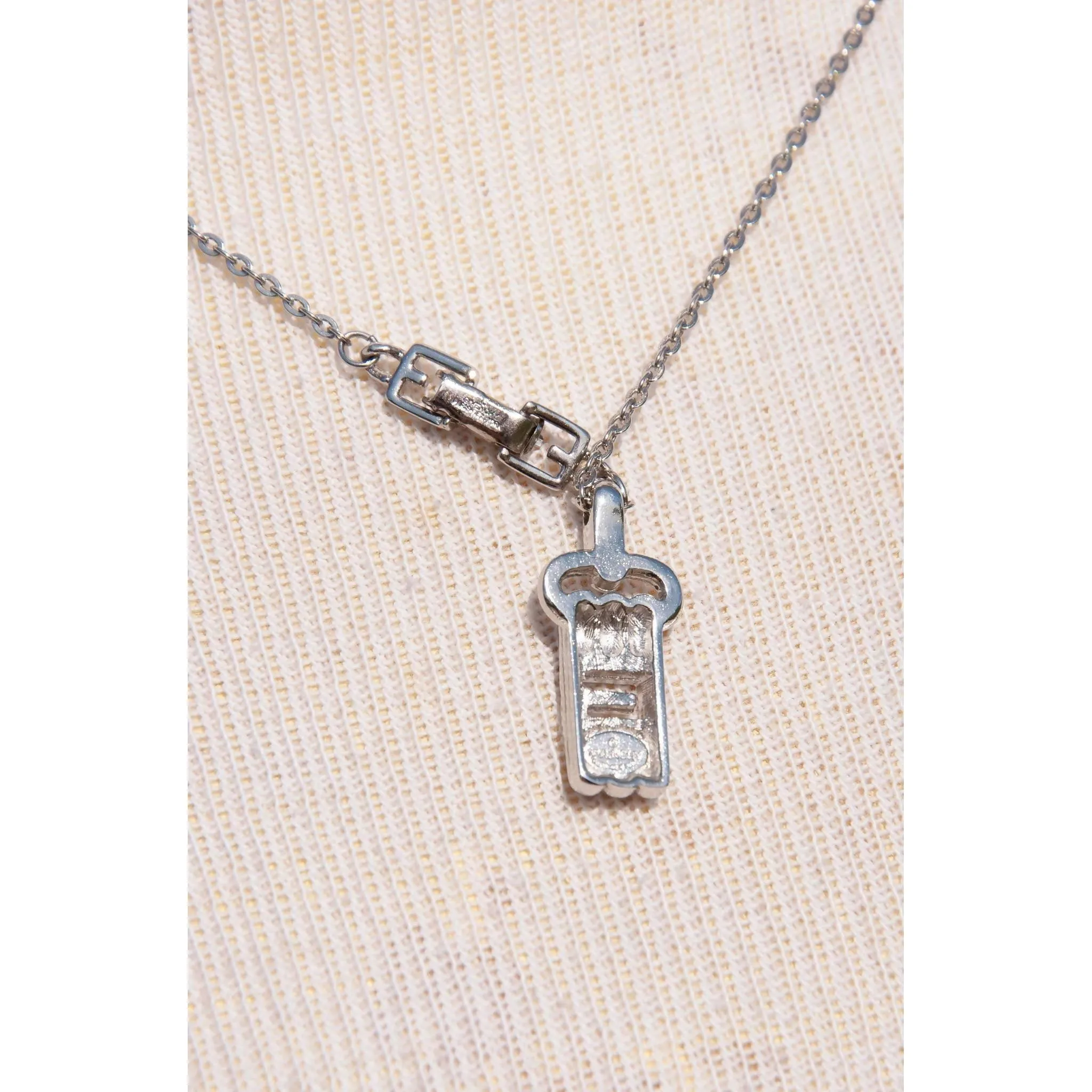 GIVENCHY Small Silver Logo Necklace