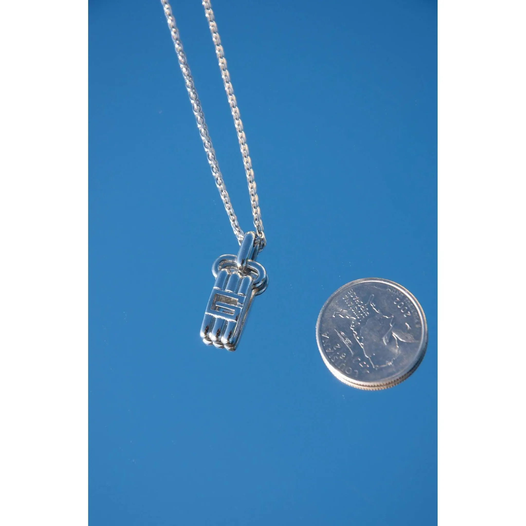 GIVENCHY Small Silver Logo Necklace