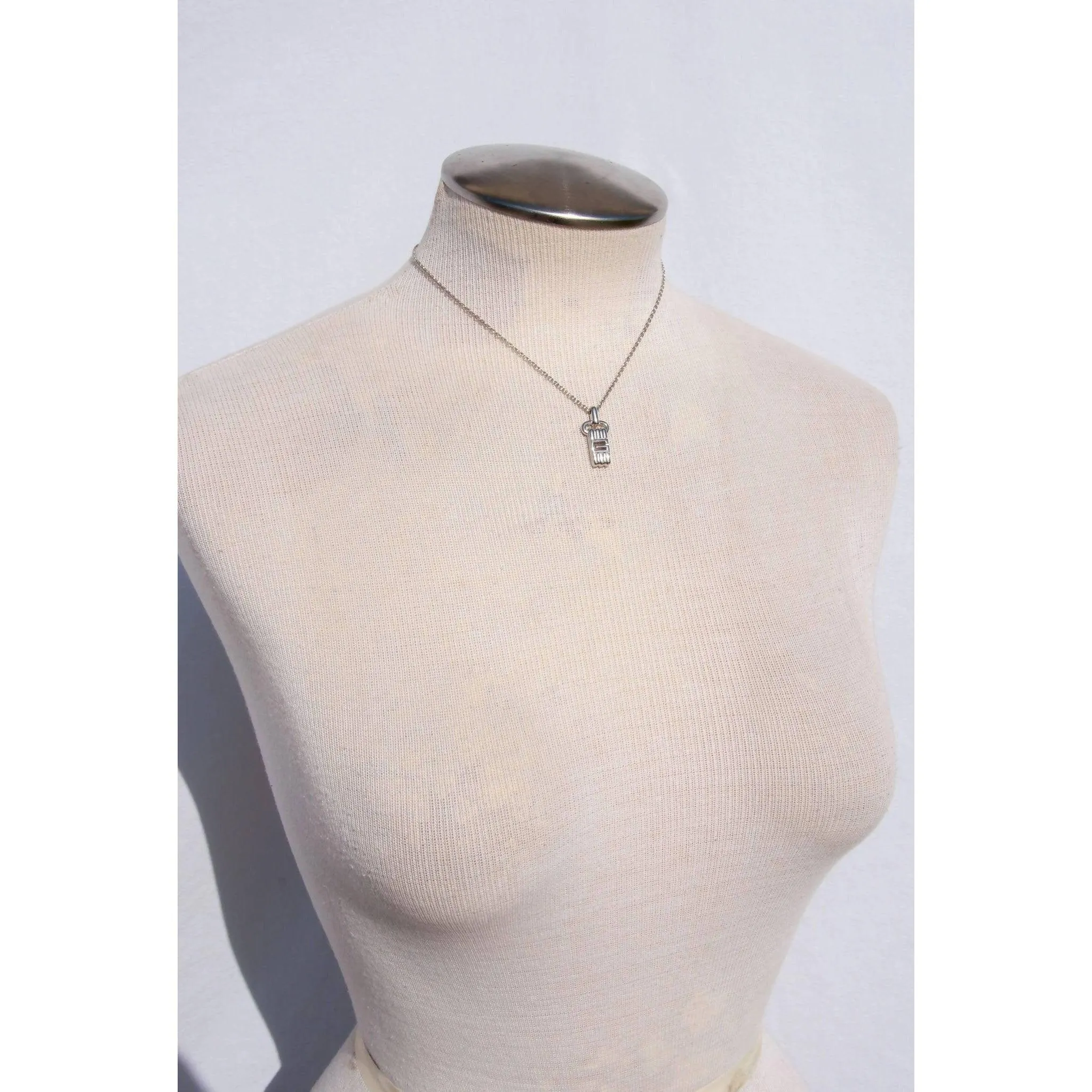 GIVENCHY Small Silver Logo Necklace