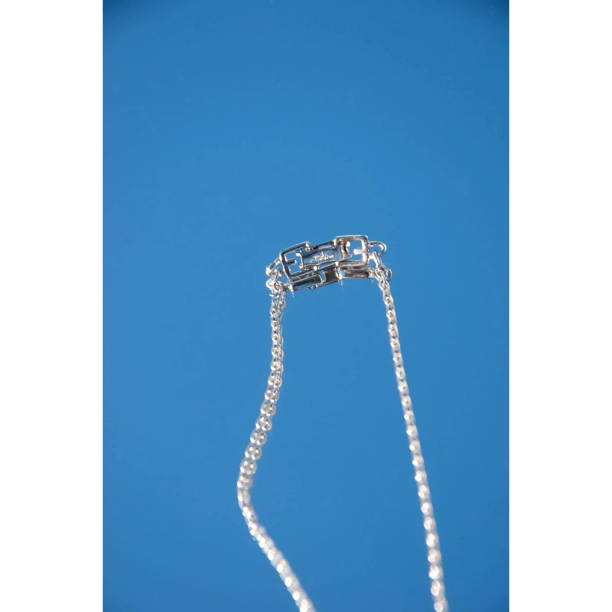 GIVENCHY Small Silver Logo Necklace